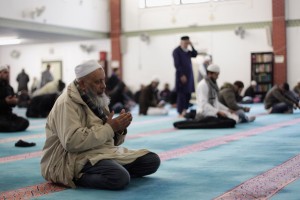 Inside a British mosque